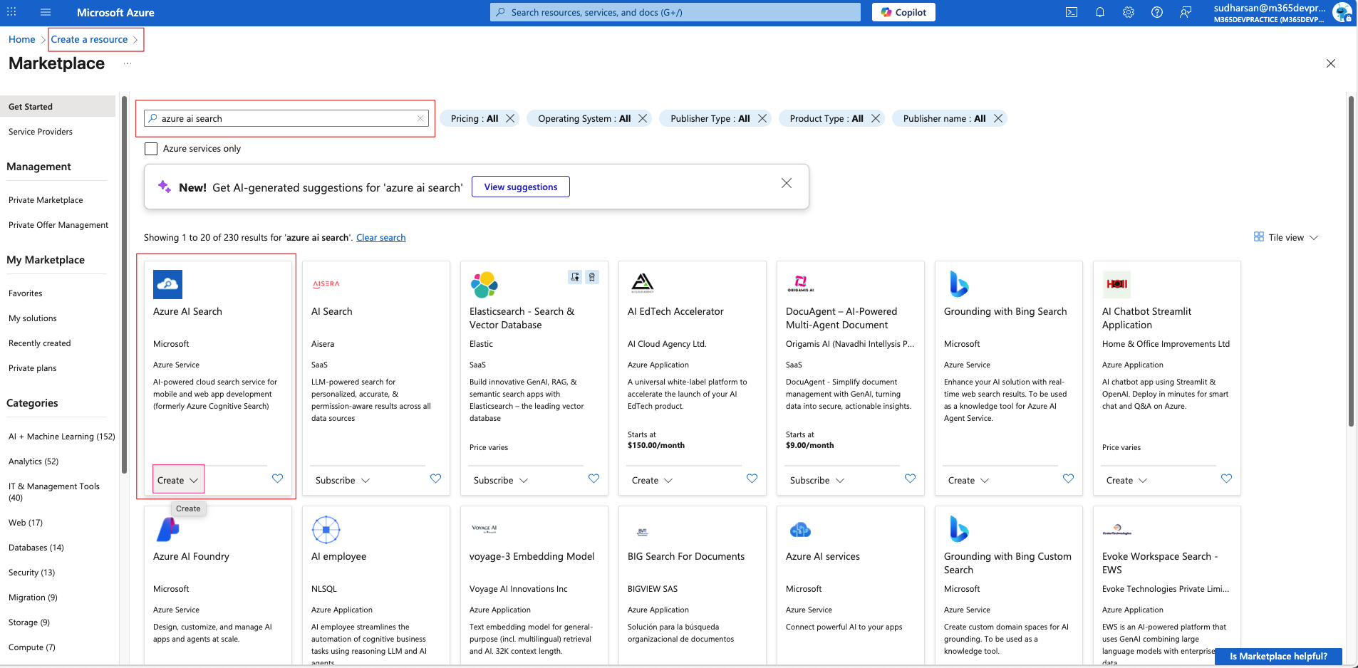 Azure AI Search Resource